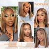 Nopxam 14 Inch Highlight 4/27 Bob Wig Human Hair 13x4