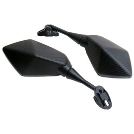 MotorToGo Black Carbon Sport Motorcycle Rear View Mirrors Compatible for 2013 Yamaha FZ6R Team Yamaha