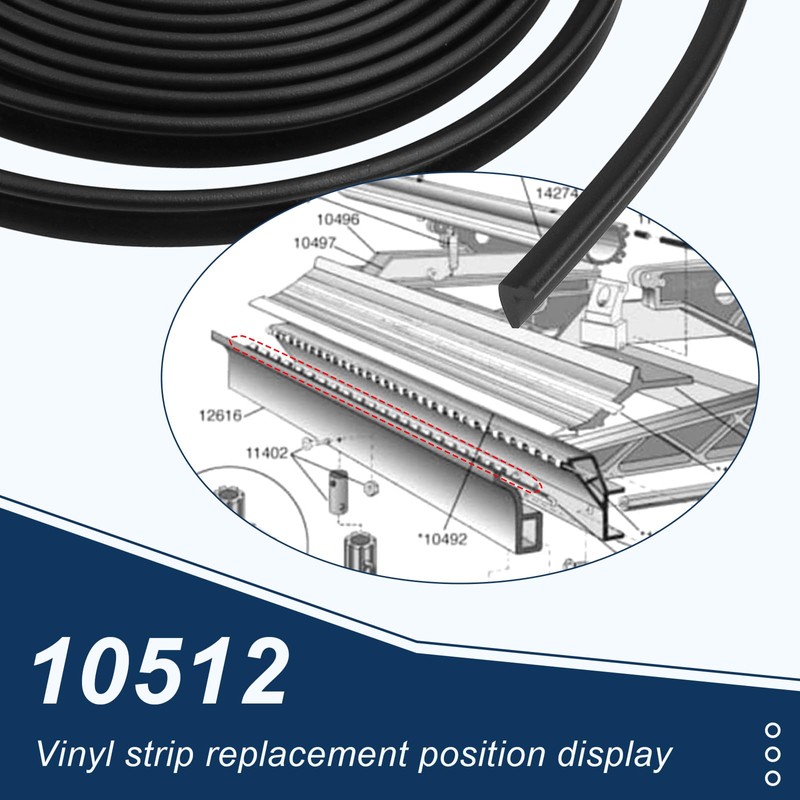 Sxkxm 10512 Vinyl Strip 10'-6" Compatible with Tapco PRO 14,