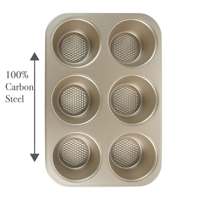 Kitchen Details Pro Series 6 Cup Muffin Pan with Diamond