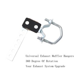2 Pack Universal Exhaust Hangers，Adjustable Rotating Silencer Hanger Heavy Duty Tailpipe