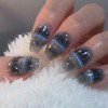 Telepop Rainbow Magnet Handmade Nail Tips - Short Oval /