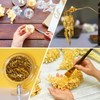 Gold Leaf, 100 Sheet 8x8.5cm Gold Leafing Sheets Foil Paper,Imitation