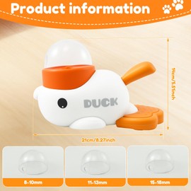 KTZCTPCA 2-in-1 Dog Interactive Slow Feeder & Food Puzzle Toy, Automatic Dog Feeder Toy for Mental Stimulation & Healthy Eating, Stable Duck-Shaped Treat Dispenser for Healthy Eating & IQ Training