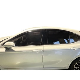 2025 2026 Tape-On Side Window Visor Deflectors for Toyota Camry LE SE XLE XSE Smoke Tinted Rain Guards