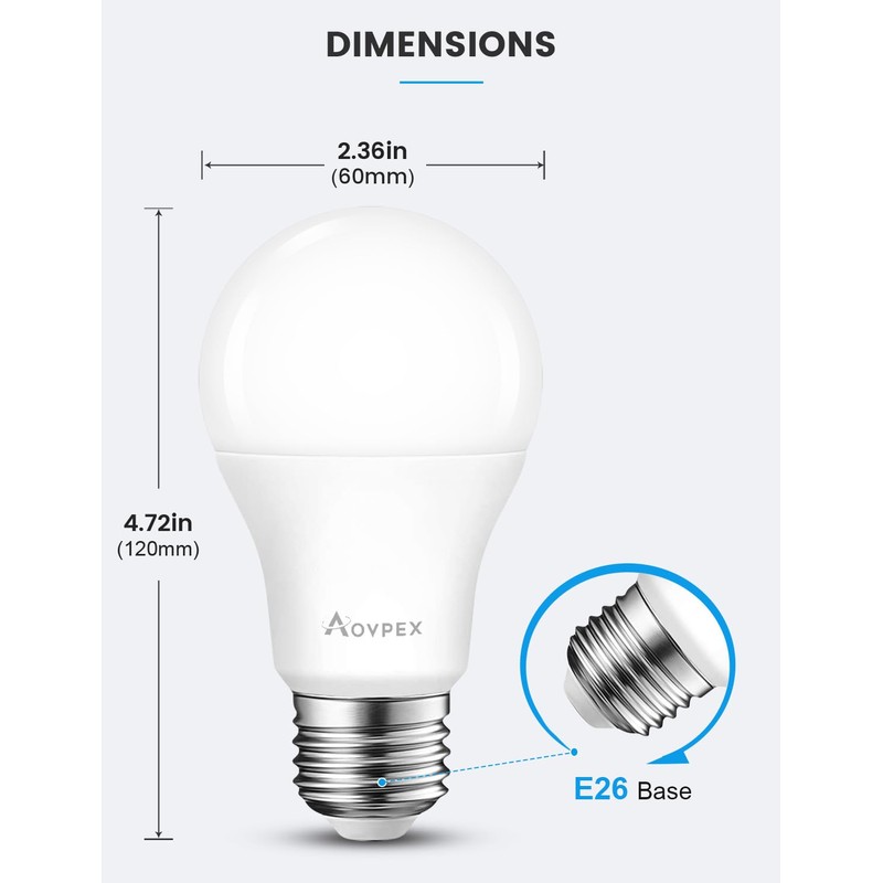 Aovpex Dusk to Dawn LED Light Bulbs Outdoor, 13W Ultra