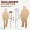 Dynarex Bariatric HD Steel Tall Adult Crutches - 5'10” to