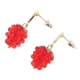 BESPORTBLE 1 Pair Dainty Strawberry Earrings for Women Drop Jewelry with Cute Strawberry Design Lightweight and Durable Accessory for Spring and Summer Outfits