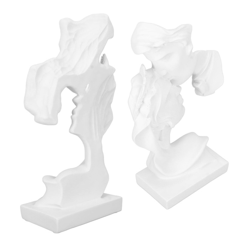 Kissing Lover Statues Resin Modern Romantic Ornament Figurine Couple Art