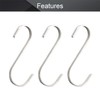 MroMax 20Pcs Heavy Duty S Hooks 22x32mm Flat Nickel Plating