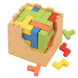 Sharp Brain Zone Wooden Brain Teaser Puzzles for Adults & Kids (9Z 16T Brain Teaser)