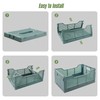 Vivikivi 4-Pack Plastic Crates for Storage, Collapsible Storage Crates Stackable,