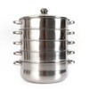 Xuthusman 26cm 5 Tier Stainless Steel Food Steamer Meat Vegetable