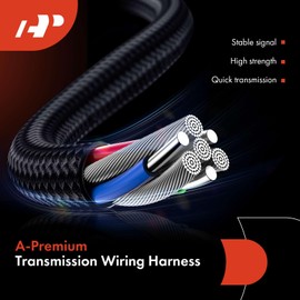 A-Premium Transmission Wiring Harness Compatible with GMC Models - Yukon 94-96, K2500 1996, K2500 Suburban 92-96, K3500/P3500 91-96, Automatic Transmission - Replace# 12154288