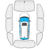 KMF 8pcs Thicken Full Sun Shades for Toyota Sienna 2021-2025
