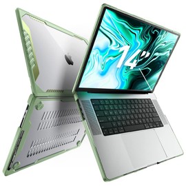 SUPCASE for MacBook Pro 14 Inch Case 2023/2021 (Unicorn Beetle), M3 / M2 / M1 Pro/Max A2918 A2992 A2779 A2442 Heavy Duty Rugged Shockproof Hard Shell Protective Cover for MacBook Pro 14", BBGreen
