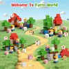 Magnetic Building Blocks, Farm Theme STEM Mini Magnet Travel Cubes