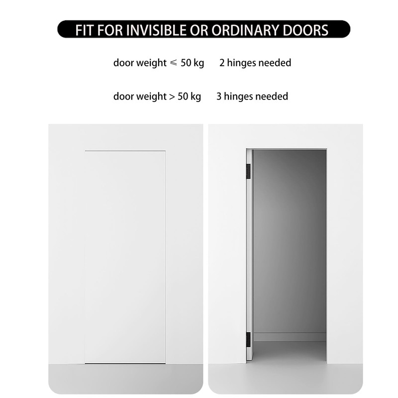 3 Pack Self Closing Door Hinge,5.8 Inch Spring Loaded Hinges,