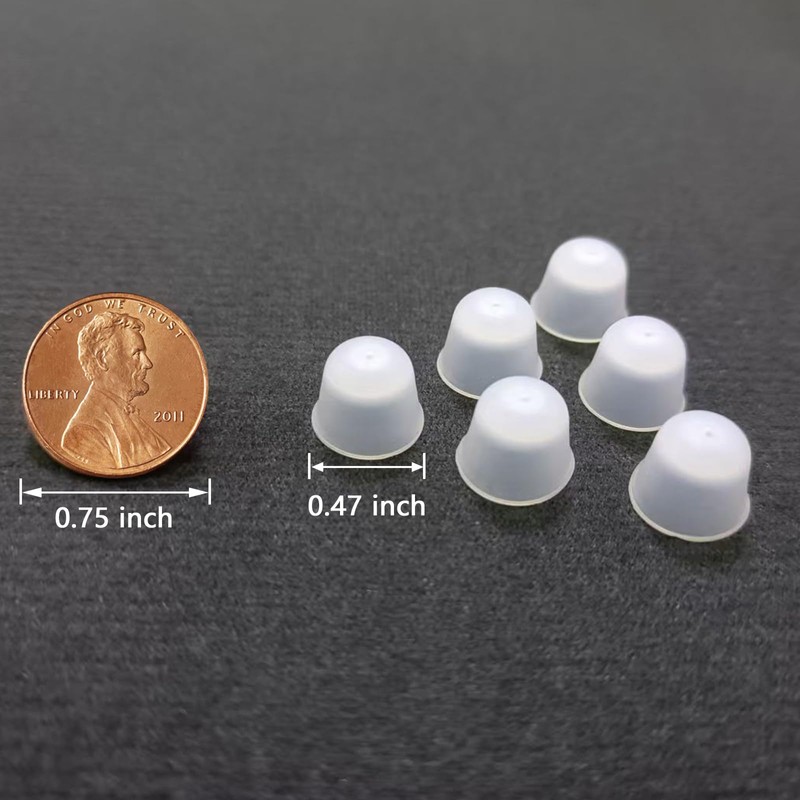 Banglijian Hearing Aid LS01P 0.47" Ear Domes, 6Pcs Replacement Ear