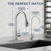 FORIOUS Kitchen Faucet and Water Filter Faucet Combo, Brushed Nickel