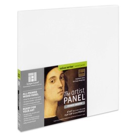 Ampersand Art Supply Wood Gesso Artist Painting Panel: Primed Smooth, 6" x 6", 3/8" Flat Profile