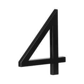 HASWARE 5 Inch Floating House Number for Outside, Zinc Alloy Modern Outdoor Address Sign for Yard Street and Mailbox, Address Numbers and Letters for House (4, Black)