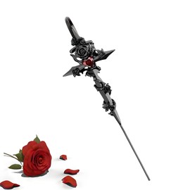 Gothic Earrings for Women Men, Halloween Sword Rose Cross Long Needle Piercing Earrings Punk Vampire Cosplay Goth Jewelry Gift for Party Costume (black cross)