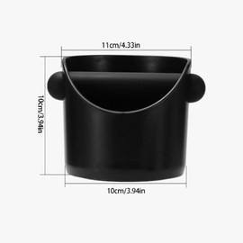 Acnyddlw Coffee Knock Bucket Box, Shock-Absorbent Durable Non-Slip Base Espresso Machine Accessories, Coffee Grounds Container Knock Box with Removable Knock Bar and Non-Slip Base