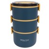Thermal Lunch Box 2200ml Three Layer Detachable Compartment Design Portable