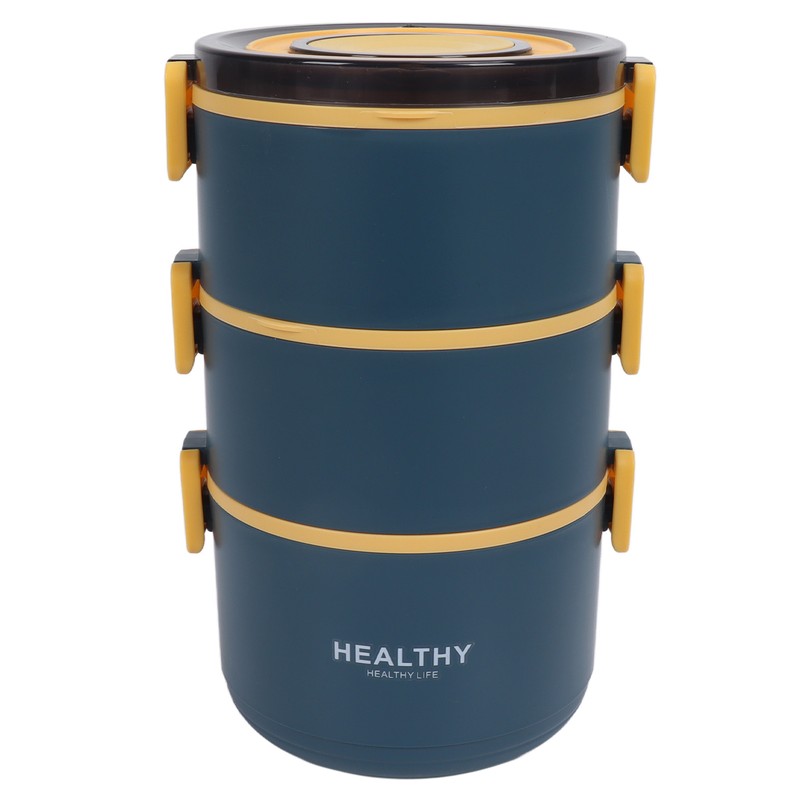 Thermal Lunch Box 2200ml Three Layer Detachable Compartment Design Portable