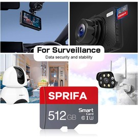 MicroSD Card Memory Card 512GB UHS-I (U3), V30 4K A2, Class 10 Compatible, High Speed MicroSD Card, SD Adapter Included