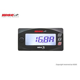 KN Planning KOSO Motorcycle Scooter Car Mini 3 Digital Ammeter Voltmeter Ampere Bolt Meter