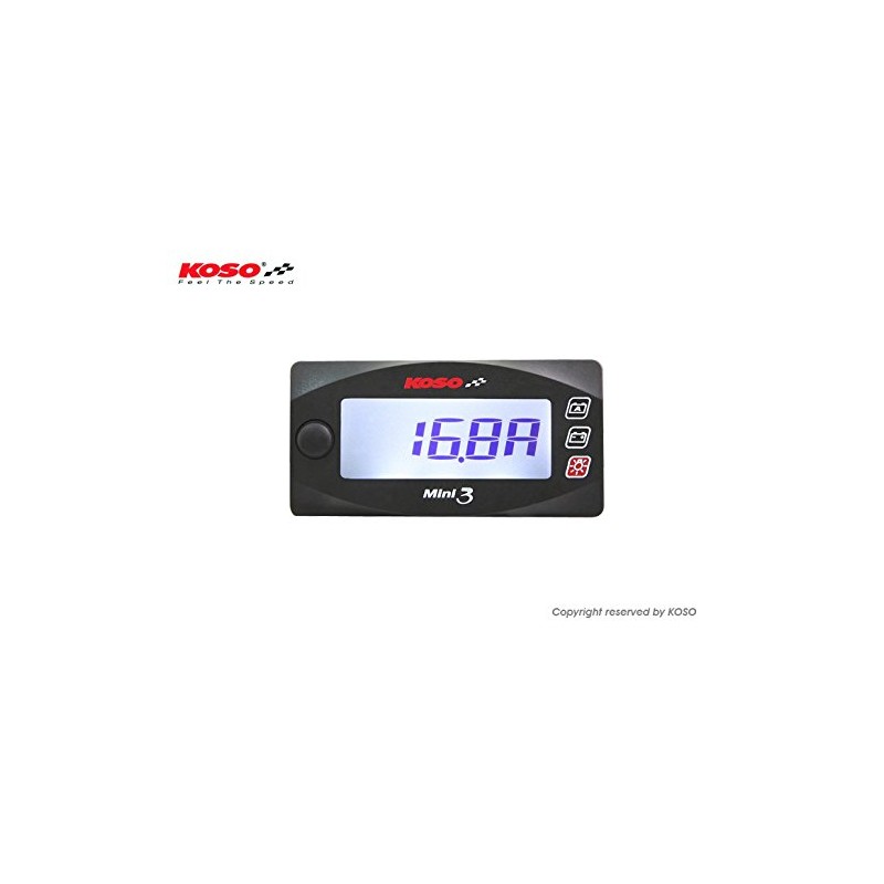 KN Planning KOSO Motorcycle Scooter Car Mini 3 Digital Ammeter