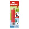 Kores Coach Jumbo Graphite Pencil, HB, Short, Triangular, Eraser (Pack