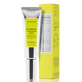 Naturium Retinaldehyde Cream Serum 0.10%, avanzado antienvejecimiento y suavizante potente cuidado de la cara y la piel, 1.7 oz