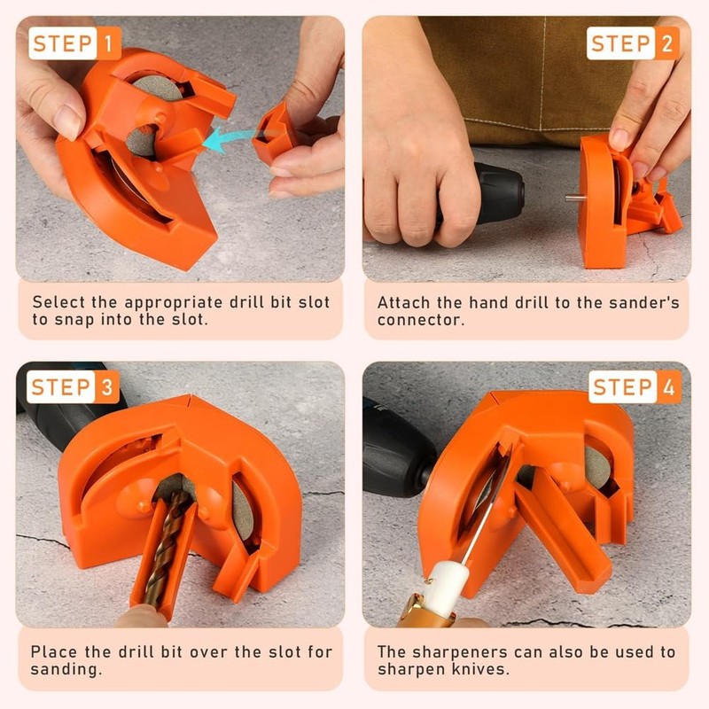 Grnlucja Multipurpose Drill Bit Grinding Sharpener,Electric Drill Bit Sharpener for