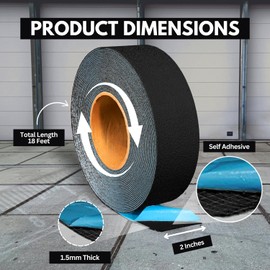 ifloortape DuraMark RPT-750 Black Reflective Pavement Marking Tape – Bast Certified Slip Resistant Premium Durability Outdoor Heavy-Duty Rubber Base (2 Inches x 18 Feet)