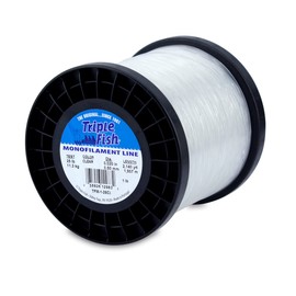 Triple Fish Mono Line, 25-Pound (11.3 Kg) Test, .020 in (0.50 Mm) Diameter, Clear, 1-Pound (0.45 Kg) Spool, 2140-Yard (1957 M)