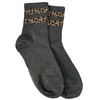Purple Possum® Socks Grey Brown Beige Leopard Animal print Ladies