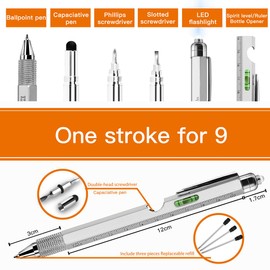 YOFIG Geschenke für Männer, Vatertagsgeschenk, Vatertagsgeschenke für Papa, 9 IN 1 Multifunktions Kugelschreiber Gadgets für Männer, Männer Geschenke für Papa, Geburtstagsgeschenk für Männer