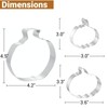 JOB JOL Cookie Cutters 3 PCS, Pumpkin Cookie Cutters, 3''