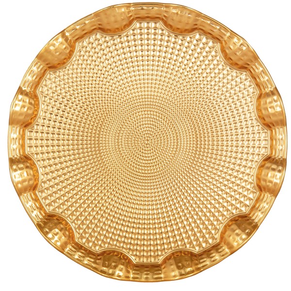 Alisveristime Round Metal Serving Tray for 6 – Ottoman Motif,