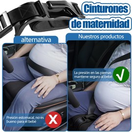 Ajustador de Cinturón de Seguridad para Embarazo,Protector de Asiento para Embarazadas,Protege al Feto,Evita la Presión Sobre el Abdomen de la Embarazada,Comodidad para Mamás Embarazadas