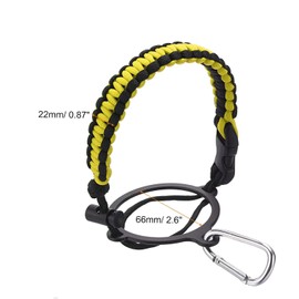 ieron Water Bottle Holder - Paracord Handle Neck Strap for Wide Neck Bottles (12oz to 24oz), Yellow and Black