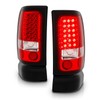 AmeriLite Red/Clear LED Brake Tail Lights Set For 94-01 Dodge