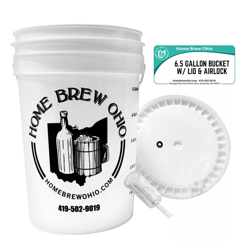 Home Brew Ohio Complete 6.5 Gallon Fermenting Bucket with Econolock