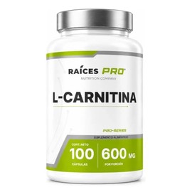 L Carnitina Raíces Pro 100 Cápsulas Suplemento Deportivo Sin Sabor