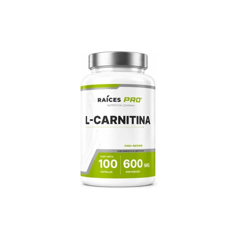 L Carnitina Raíces Pro 100 Cápsulas Suplemento Deportivo Sin Sabor