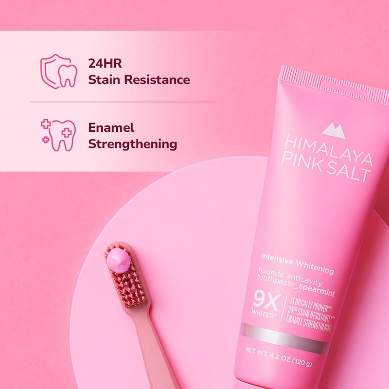 HIMALAYA PINKSALT Intensive Whitening Toothpaste - Teeth Whitening, Deep Stain