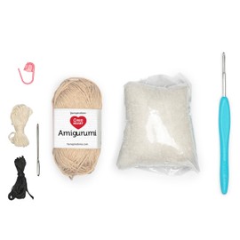 Red Heart Amigurumi Kit-Eddy The Bear, 1